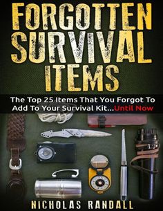 the book cover for forgotten survival items