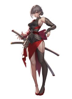 Kunoichi Art, Female Ninja, Female Samurai, Samurai Anime, 다크 판타지, Samurai Art, Japanese Characters, Warrior Girl, Female Character