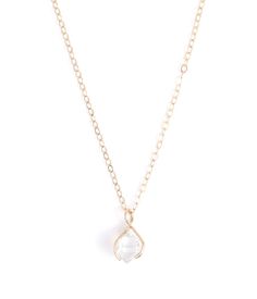 Prong Set Herkimer Necklace gold Necklaces N1928G Melissa Joy Manning, Diamond Quartz, Herkimer Diamond, Crystal Jewelry, Prong Setting, Gold Necklace, Crystals, Chain, Pendant