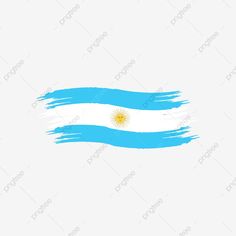 the flag of argentina painted in blue and white