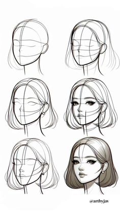 the different types of hair and how to draw them