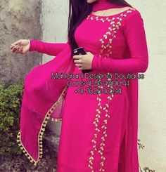 Punjabi Suit Boutique, Patiala Suit Designs, Maharani Designer Boutique, Punjabi Suits Designer Boutique, Embroidery Suits Punjabi, Designer Punjabi Suits, Punjabi Outfits, Indian Designer Suits, Neck Designs For Suits