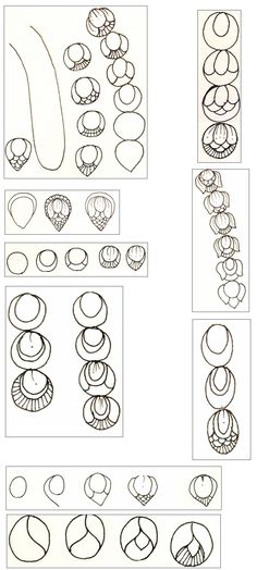 an image of different types of rings and shapes in the form of circles on paper