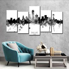 Dallas Texas Skyline VII Wall Art is a beautiful addition to any decor style. Bring this stunning canvas print into your home to easily refresh your walls and elevate your decor. Masculine Wall Art, Dallas Texas Skyline, Dallas Skyline, Watercolor Artwork, Dallas Texas, Decor Styles, Dallas, Canvas Print, Elephant