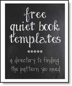 a blackboard with the words free quiet book templates