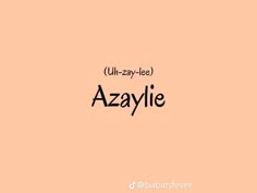 the word azylie is written in black on an orange background