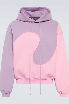 Oversize erl hoodie sewed from two fabrics - pink and purple Purple Waves, Winter Fashion Outfits Casual, Burda Style, Pink And Purple, Mini Fashion, Hoodie Top, Fashion News, Hooded Sweatshirts