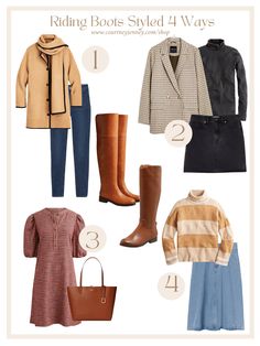 4 Ways to Style Riding Boots Riding Boots 2023, Riding Boots Outfit 2022, Brown Riding Boots Outfit 2023, Riding Boots Outfit 2023, Riding Boots Outfit Winter, Brown Riding Boots Outfit, Cognac Boots Outfit, Riding Boots Outfit, Capsule 2023