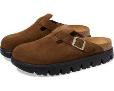 Women's Birkenstock Papillio by Birkenstock Boston Chunky Clog - Suede | Zappos.com Platform Birkenstocks, Birkenstock Papillio, Birkenstock Clog, Suede Clogs, Birkenstock Women, Winter Lookbook, Breathe Easy, Birkenstock Boston, Comfort Wear