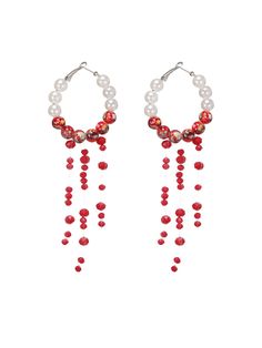 30-70% OFF✓ Fast Shipping✓Add a spooky touch with the Halloween Blood Drop Pearl Tassel Earrings. Blood drop design and pearl tassels create a dramatic vintage accessory. Halloween Accessories Jewelry, Vampire Earrings, Retro Stage, Blood Drop, Candy Jewelry, Halloween Costumes For Couples, Halloween Costumes For Teens, Halloween Items, Fall Earrings