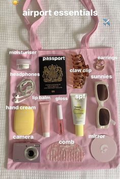 Airport Essentials Packing Lists, Airport Essentials, Airport Bag, Beach Bag Essentials