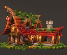 Minecraft Lumberjack House, Minecraft Museum, Minecraft Fantasy House, Minecraft Medieval House, Modded Minecraft, Minecraft Shops, Minecraft Steampunk