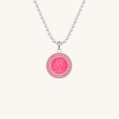 St. Christopher Necklace in Fuchsia + Pink // Get Back Necklaces What To Wear To London, Saint Christopher Necklace, Back Necklaces, Surf Necklace, St Christopher Necklace, St Christopher Medal, Safe Travels, St Christopher, Saint Christopher