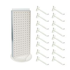 12 pairs of white plastic clothes hangers with hooks and pegs on each side