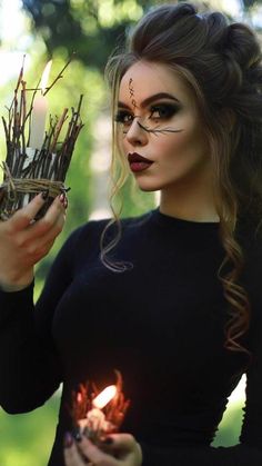 Pagan Makeup, Goddess Makeup, Witch Photos, Instagram Profil, Viking Wedding