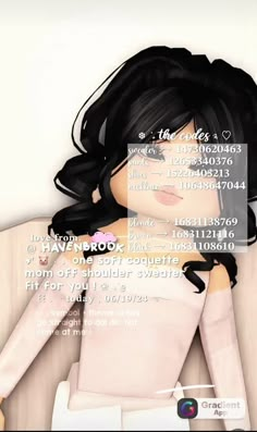 an animated image of a woman with long black hair