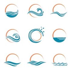 different types of water and waves in the form of circles stock photo © shutterstocker