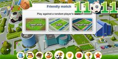 the game is playing with many different items and features, including an interactive soccer field