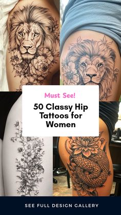 Explore our selection of classy hip tattoos for women featuring unique designs in four images. Perfect for those seeking stylish and meaningful tattoo inspirations to wear their stories proudly. Gorgeous Tattoos, Deep Meaning, Abstract Design, Tattoo Artists, Tattoo Ideas