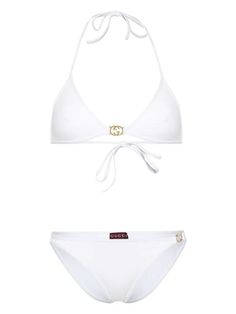 Gucci white bikini Poolside Fashion, Beachwear Collection, G Logo, Planet People, Five Points, Leather Cap, Van Cleef Arpels, Dolce & Gabbana, Lady Dior