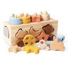 PRICES MAY VARY. 【Shape Sorter Toys for Toddlers】Sorting Toys include 12 multi-purpose space toys and 4 cuddly animal toys made from food-grade silicone.1 solid wooden board for sorting.3 wooden space toys and 1 wooden sorting trolley with 4 wheels. 【Educational Toys】 This stacking toy for toddlers 1-3 can attract kid's attention, improve their fine motor and hand-eye coordination through playing, enhance their relationship with family or friends, and stimulate their curiosity in exploring the r Montessori Diy, Toys Montessori, Baby Boy Toys, Montessori Educational Toys, Toys For Toddlers, Space Toys, Toy Ideas, Stacking Toys, Baby Blocks