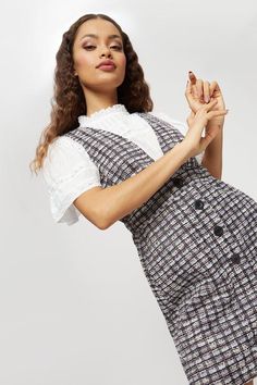 Petite Boucle Pinafore Dress Pinafore Dress, Petite Dresses, Beauty Accessories, Quick Delivery, Dorothy Perkins, Dress Collection, Wrap Dress, Dresses For Work, Buy Online