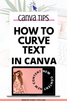 Read our guide to learn how to add curve text easily into your online graphics - it is so much easier than you think! Learn how to remove the background of your curved logo even if you have Canva FREE (amazing workaround!) and how to download your branded logo in Canva Pro with one click! Canva Graphics, Canva Tutorials, Canva Hacks, Wavy Text, Canva Tips, Canvas Learning, Text Generator, Family Ties, Canva Tutorial