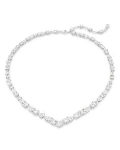 Swarovski Mesmera Mixed Cut Crystal Necklace in Rhodium Plated, 15 Rhodium Plated, Crystal Necklace, Plating, Crystals, Silver