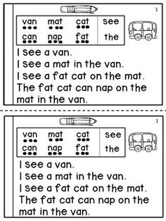 two worksheets with words and pictures to help students learn how to read the word