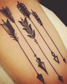 an arrow tattoo on someone's arm that says means, when there's still a way