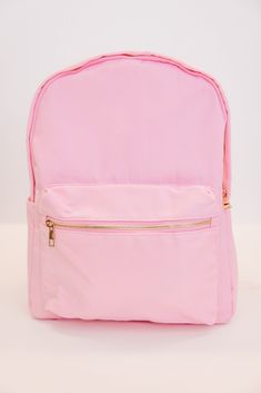 Easy Going Baby Pink Varsity Backpack – Shop the Mint Fun Backpack, Preppy Backpack, Preppy Stuff, Trendy Backpacks, Women Leather Backpack, Back Bag, Pink Backpack, School Backpack, 8th Grade