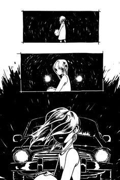 Comic Splash Page, Manga Pages Aesthetic, Comic Book Inking, Comic Lines, Horror Comic, Traditional Drawing