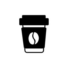 a cup of coffee icon on a white background