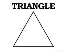 a triangle with the word triangle on it