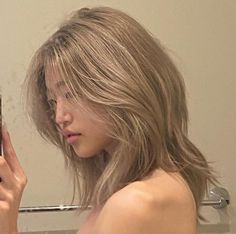 Mousy Blonde, Sand Blonde Hair, Blonde Asian Hair, Blonde Asian, Wine Red Hair, Hair Makeover, Brown Hair With Highlights, Hair Reference