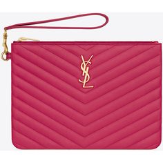 Saint Laurent Pouch, Saint Laurent Purse, Hand Decor, Ysl Handbags, Quilted Clutch, Bag Ysl, Brand Name Bags, Fold Over Clutch, Lipstick Designs