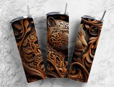 Sublimation Tumbler Designs, Leather Mouse, Leather Engraving, Canva Tutorial, Sublimation Tumbler, Tumbler Wrap Png, Tooled Leather, Leather Tooling, Tumbler Designs