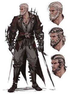 Dual Swords, Hairstyles Male, Workout Man, Male Character, 다크 판타지, Dnd Art, Character Design Animation, High Fantasy