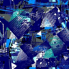 an abstract blue and gray background with lines, dots and shapes in shades of blue