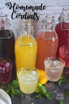 the homemade cocktails are ready to be served