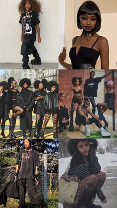 Goth Outfits Black Women, Black Goth Women, Alternative Fashion Black Women, Afro Goth Women, Grunge Black Women