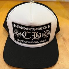 Brand New Chrome Hearts Trucker Hat, Neutral Color Goes With Almost Everything!! Chrome Hearts Hat, Heart Accessories, Vintage Trucker Hats, Street Fashion Men Streetwear, Men Streetwear, Red Logo, Chrome Hearts, Black Logo, Neutral Color