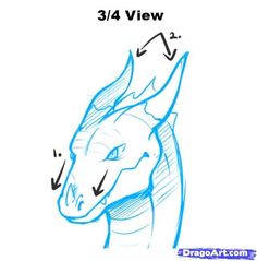 how to draw a dragon's head in 3 easy steps step by step instructions