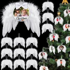 PRICES MAY VARY. What You Can Receive: the package comes with 48 pcs product, include 24 pieces of Christmas angel wings for crafts, 24 pieces of sublimation ornament blanks; You can create 24 sets of sublimated angel wing Ornament; Can support your use and Xmas decoration needs Detailed Measurement: the Christmas angel wings decor is measured about 16 x 13 cm/ 6.3 x 5.12 inches in length and width, and the sublimation blanks are measured about 7 cm/ 2.76 inches, which are suitable for using tog Angel Ornaments Made With Burlap, Christmas Angel Wreath, Wings Decor, Angel Wings Ornament, Diy Xmas Ornaments, Ali D'angelo, Angel Wings Decor, Diy Party Crafts, Diy Angel Wings