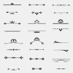 a set of decorative design elements