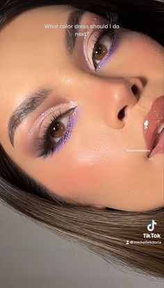 Purple Eyeshadow Makeup, Concert Makeup, Smink Inspiration, Eye Makeup Designs