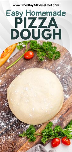 the homemade pizza dough is ready to be made into an appetizer or meal