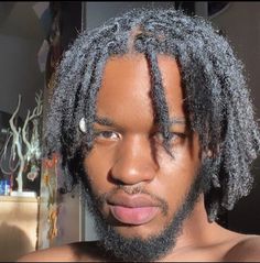 Medium Locs Men, Middle Part Dreads, Middle Part Dreads Men, Men Hair Twist, Men Hair Twist Styles, Short Locs Men, Hairstyles For Men Dreads, Black Men Locs, Black Men With Locs