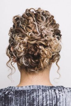 Looking for curly updos and holiday hair inspiration? Look no further than the DevaCurl blog, we've got curly hairstyles for any occasion. Holiday Hair Inspiration, Super Curly Hair, Trendy We Fryzurach, Curly Hair With Bangs, Updo Hairstyles, Short Hair Updo, Short Curly Hair