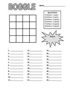 a printable worksheet for the word search